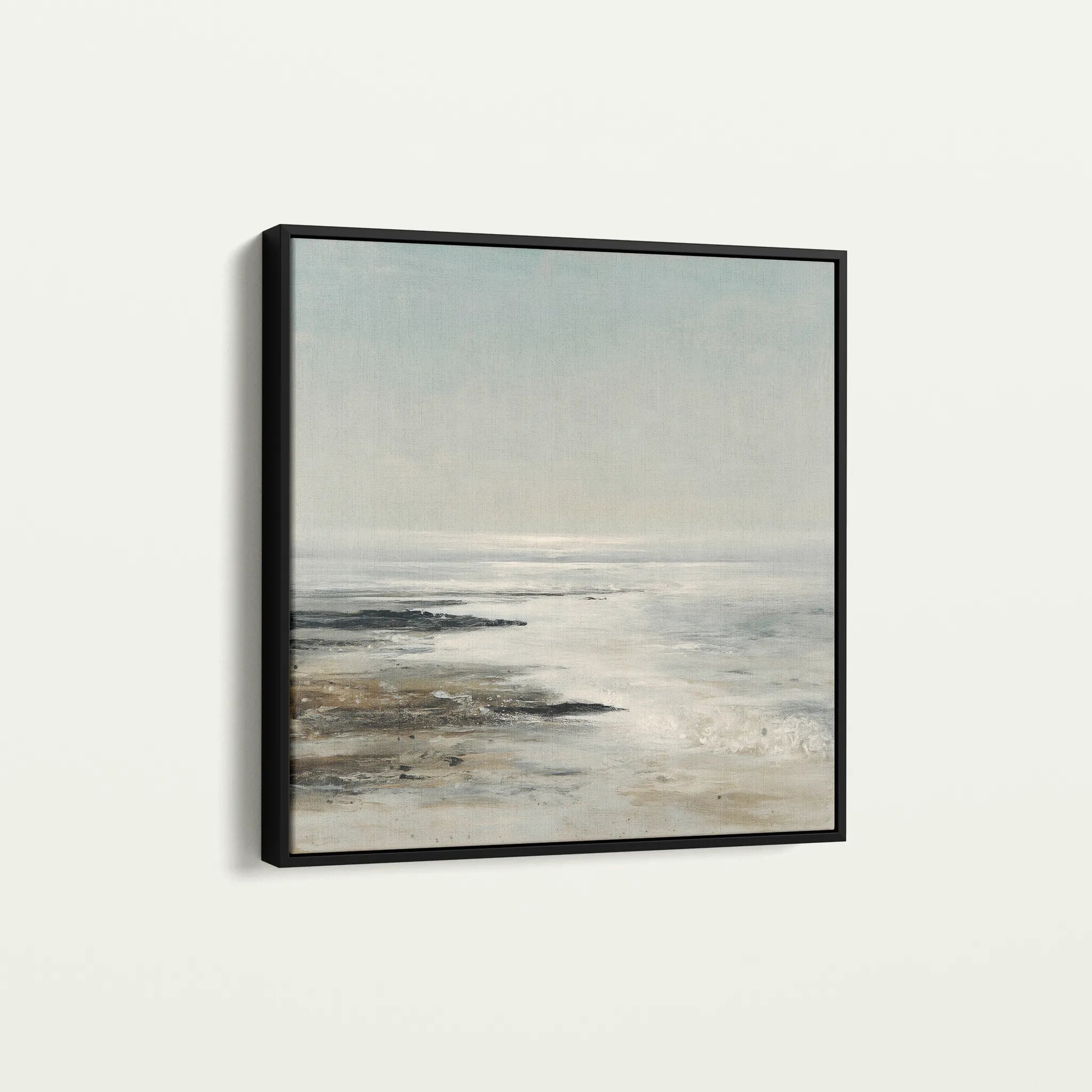 Abstract 1160 Canvas Art 16" x 16" / 40 x 40 cm / Black