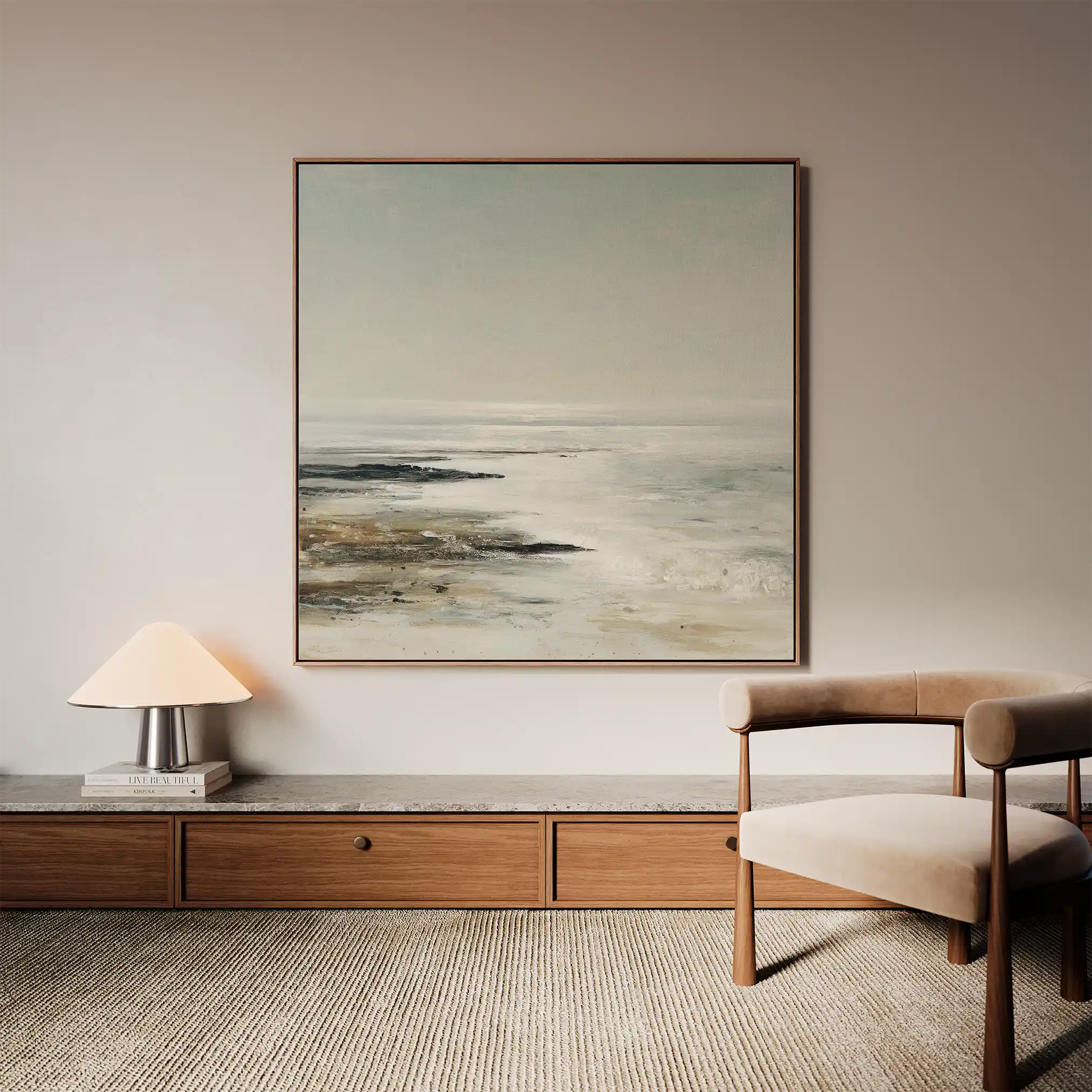 Abstract 1160 Canvas Art 60 x 60 cm / Black
