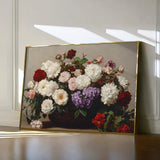 Floral 1160 Canvas Art 18" x 24" / 45 x 60 cm / Black