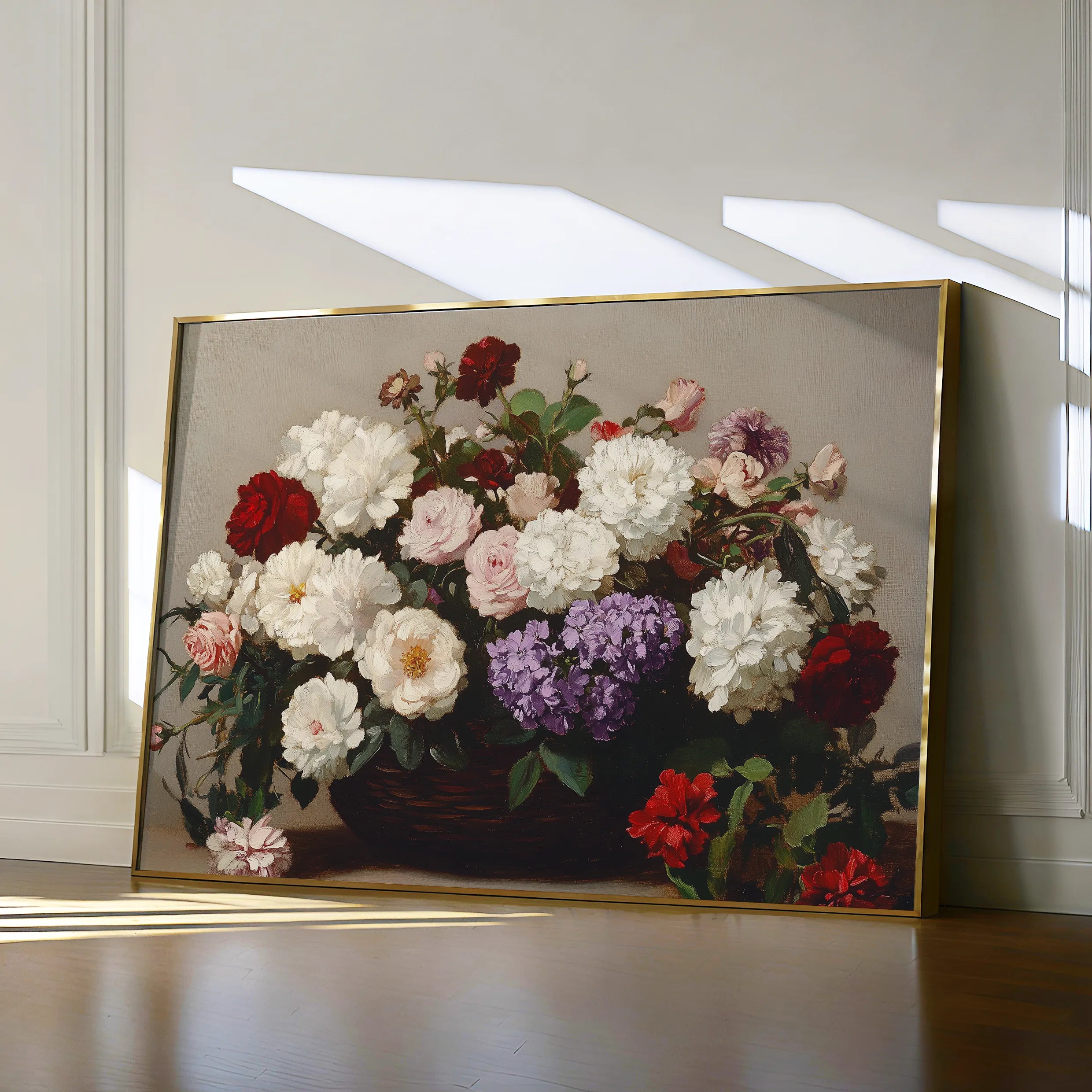 Floral 1160 Canvas Art 18" x 24" / 45 x 60 cm / Black