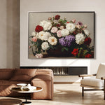 Floral 1160 Canvas Art 18" x 24" / 45 x 60 cm / Black