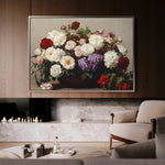 Floral 1160 Canvas Art 18" x 24" / 45 x 60 cm / Black
