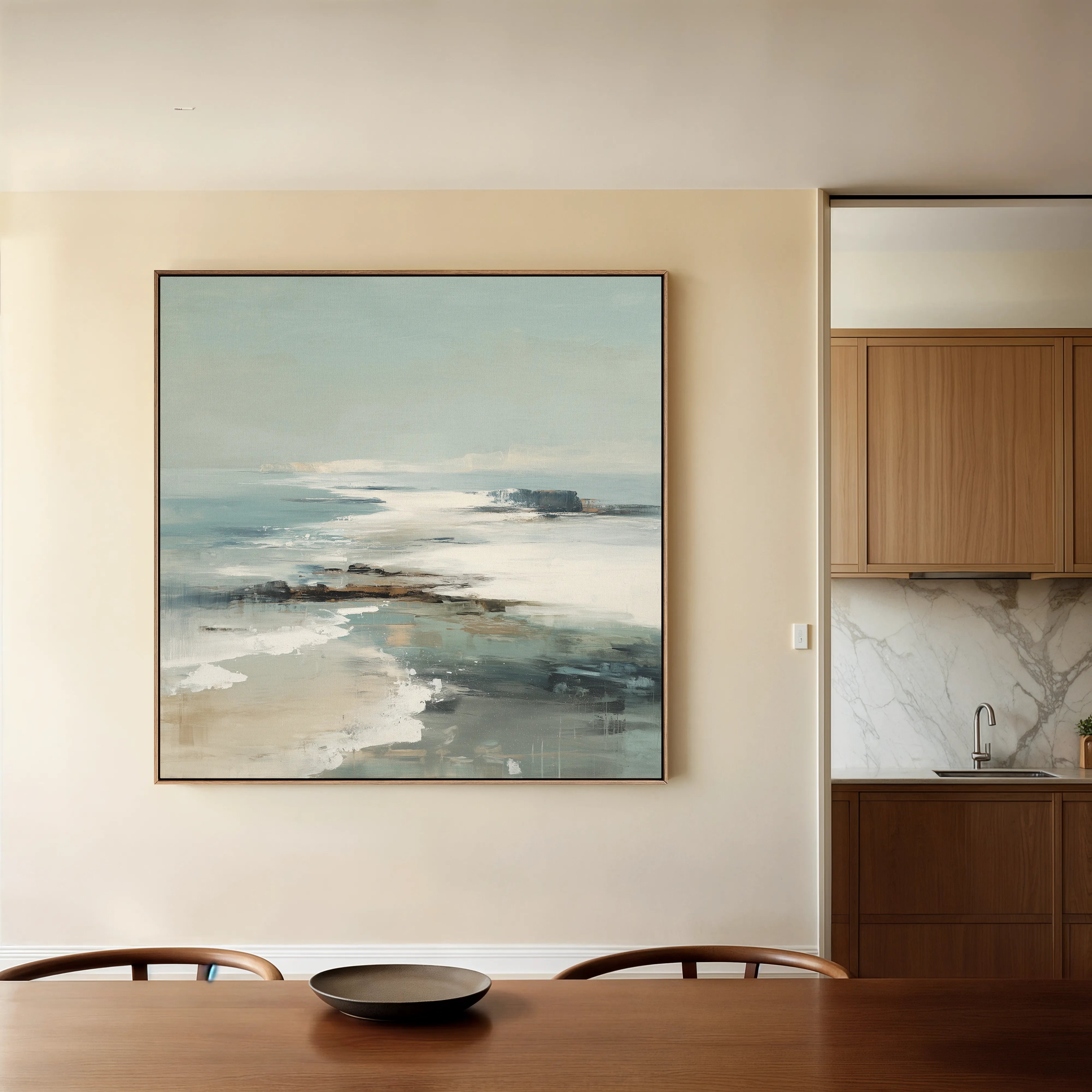 Abstract 1161 Canvas Art 16" x 16" / 40 x 40 cm / Black