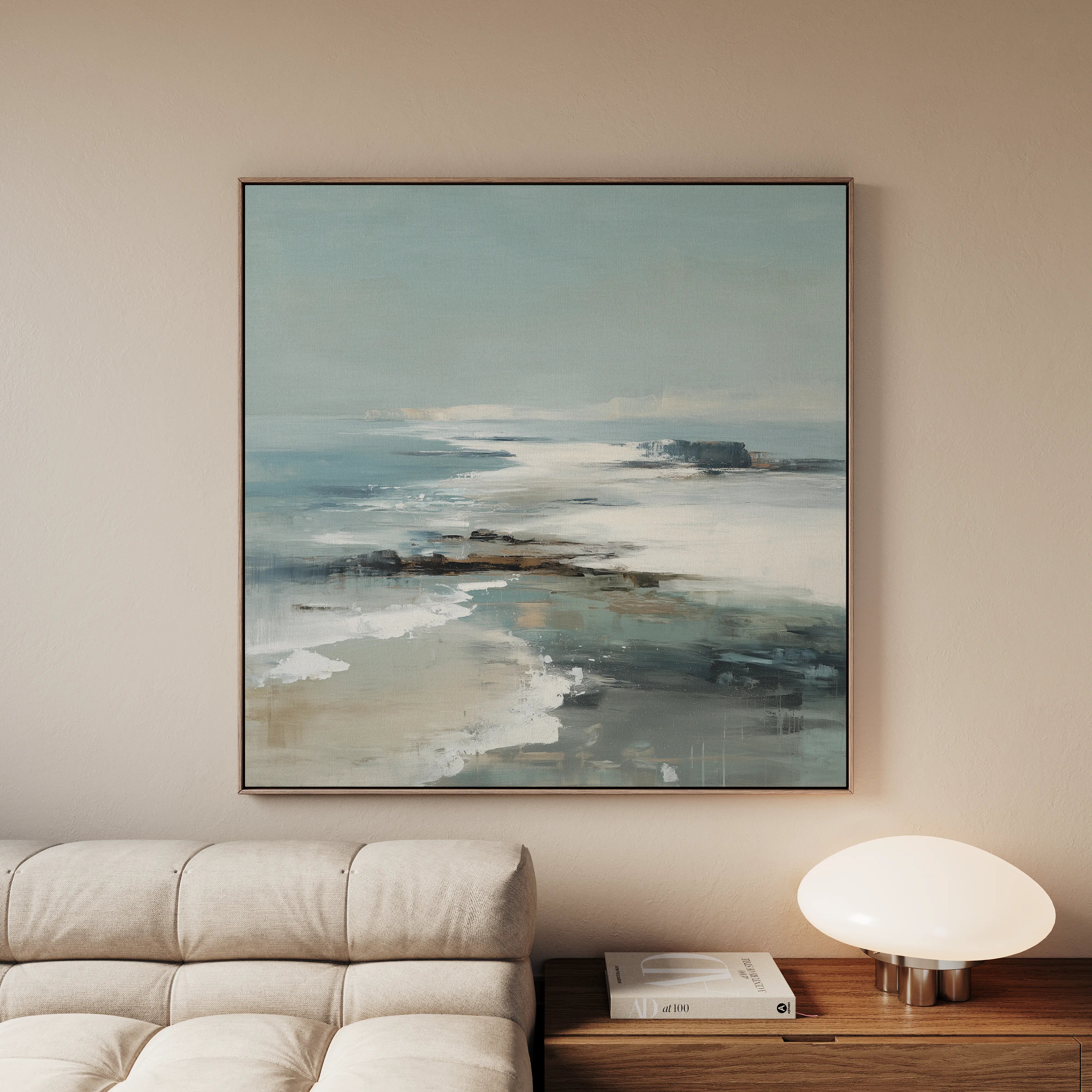 Abstract 1161 Canvas Art 16" x 16" / 40 x 40 cm / Black