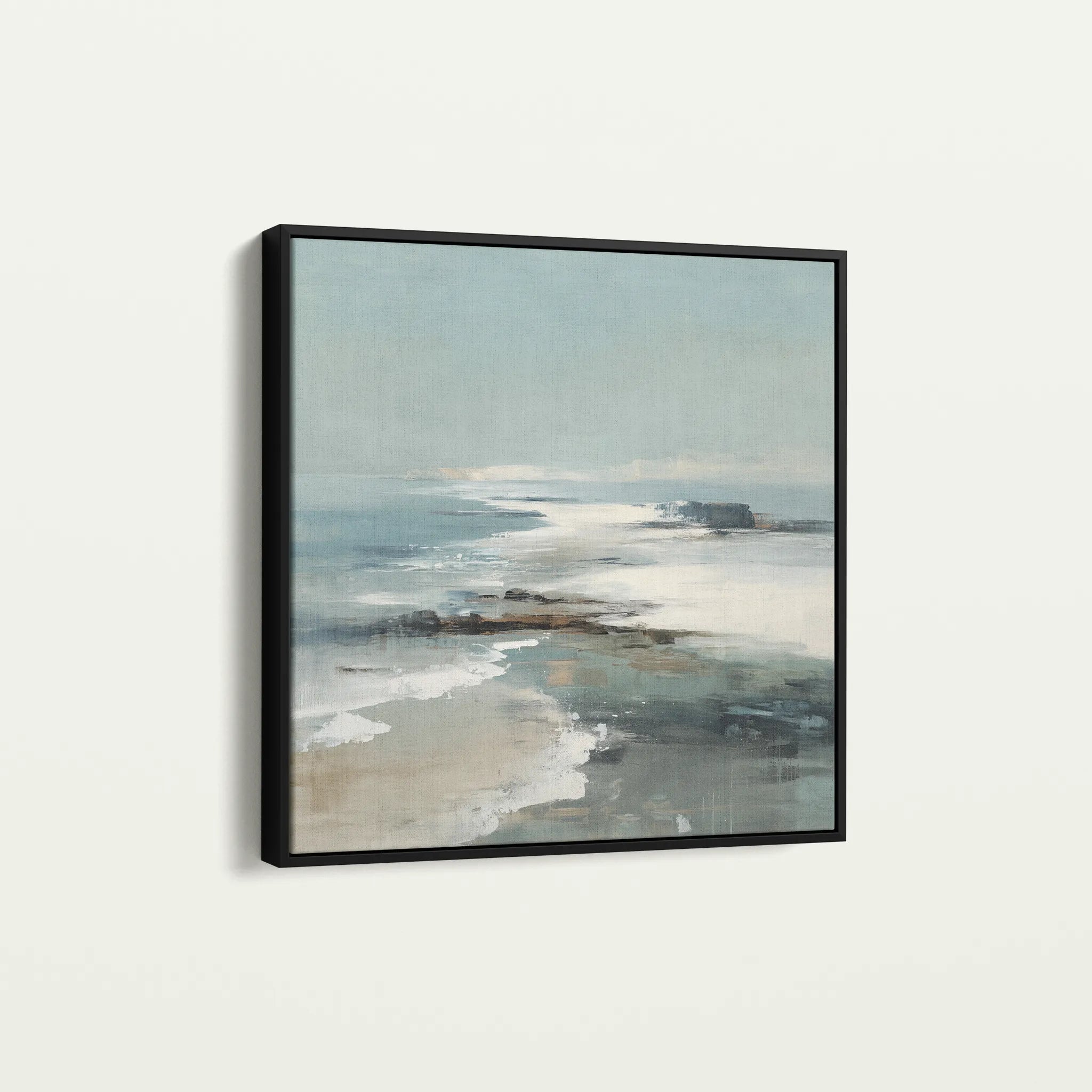 Abstract 1161 Canvas Art 16" x 16" / 40 x 40 cm / Black