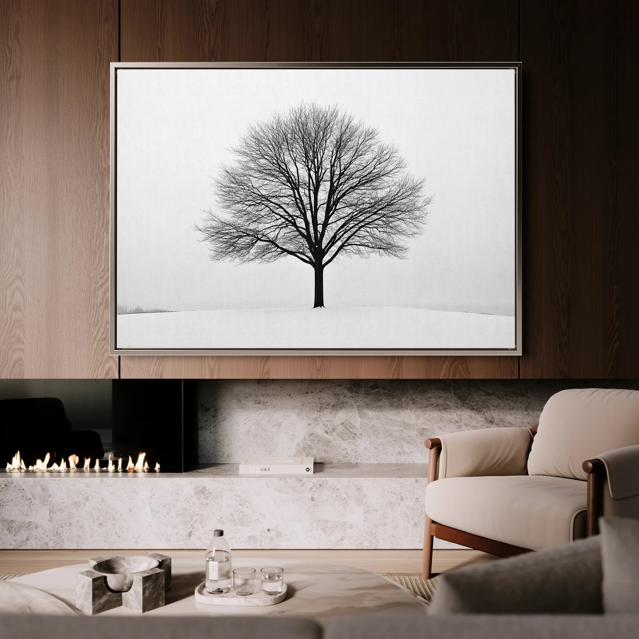 Floral 1161 Canvas Art 18" x 24" / 45 x 60 cm / Black