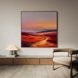 Abstract 1162 Canvas Art 16" x 16" / 40 x 40 cm / Black