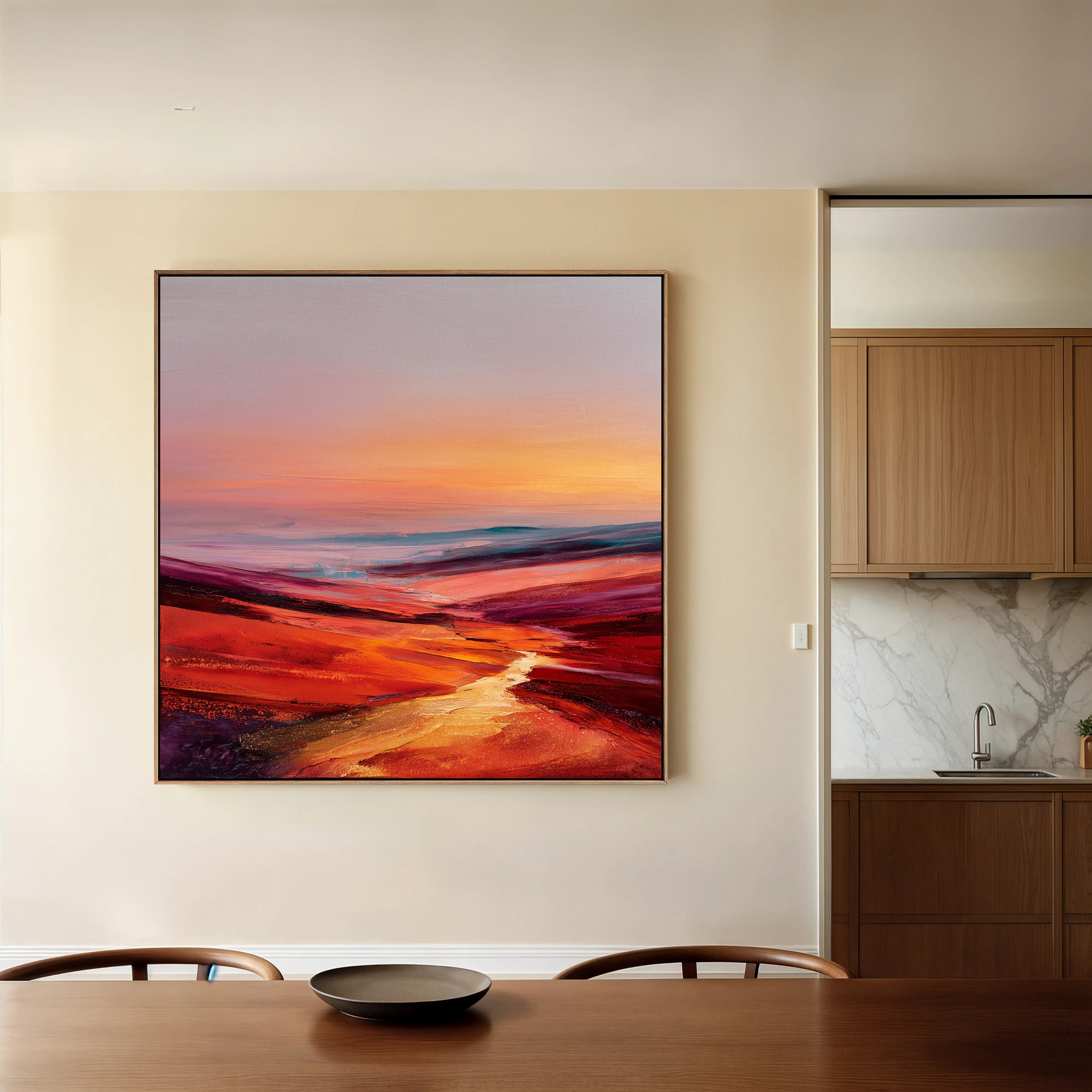Abstract 1162 Canvas Art 16" x 16" / 40 x 40 cm / Black
