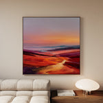 Abstract 1162 Canvas Art 16" x 16" / 40 x 40 cm / Black