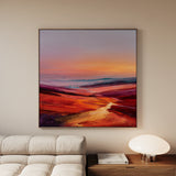 Abstract 1162 Canvas Art 16" x 16" / 40 x 40 cm / Black