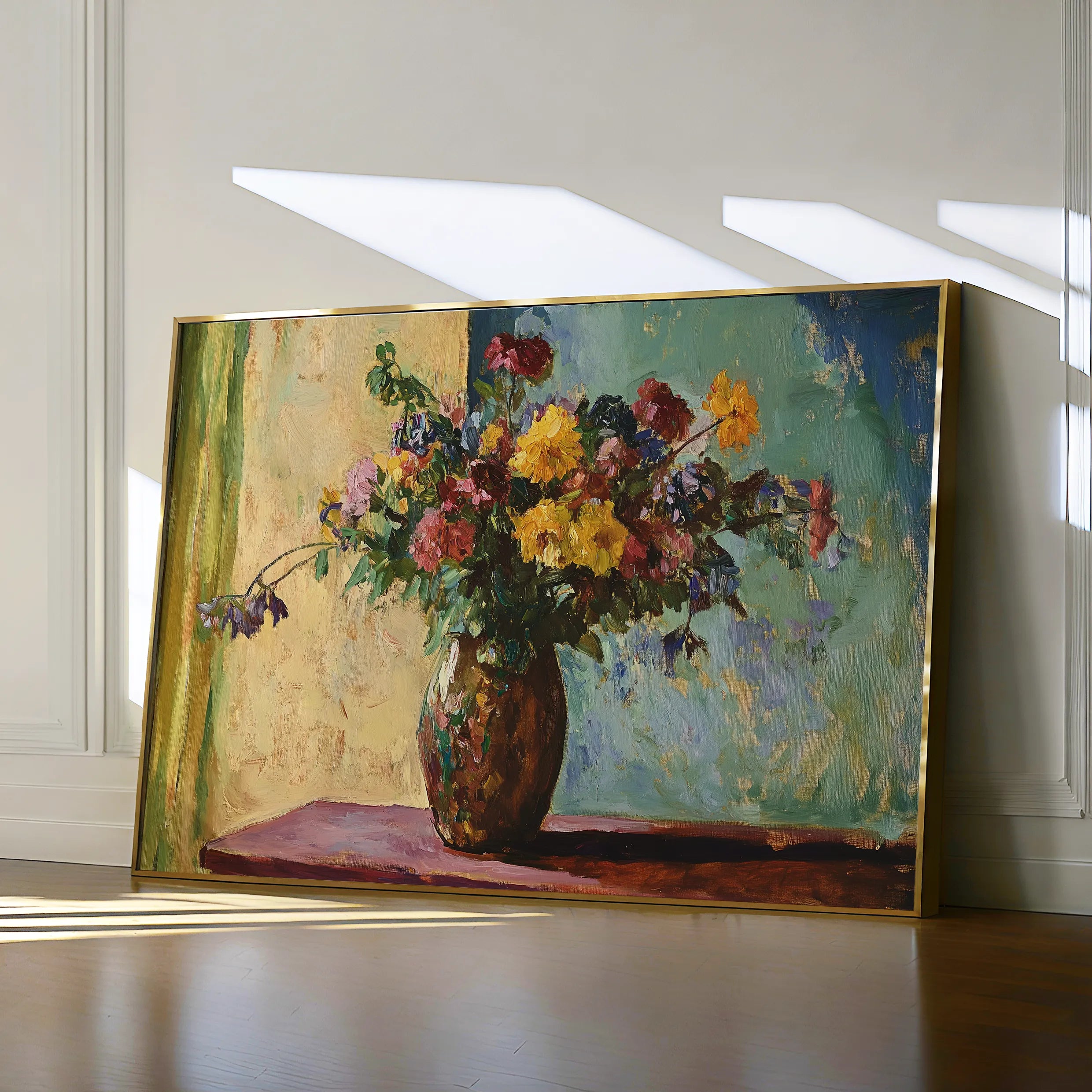 Floral 1162 Canvas Art 18" x 24" / 45 x 60 cm / Black