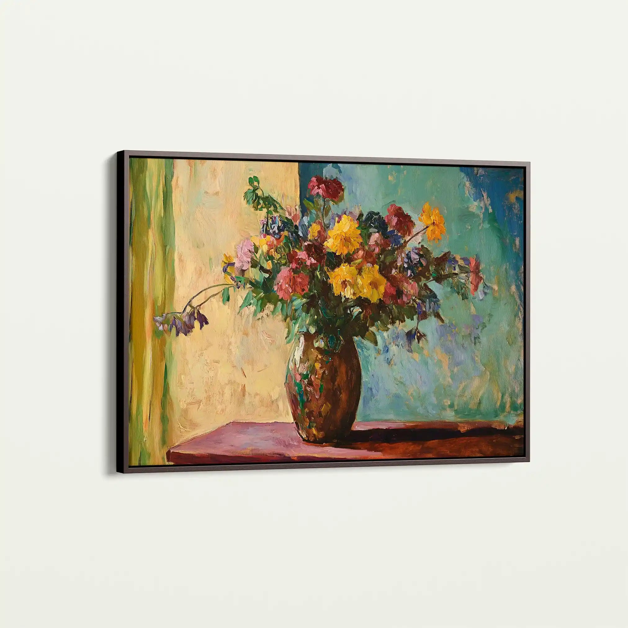 Floral 1162 Canvas Art 60 x 40 cm / Black