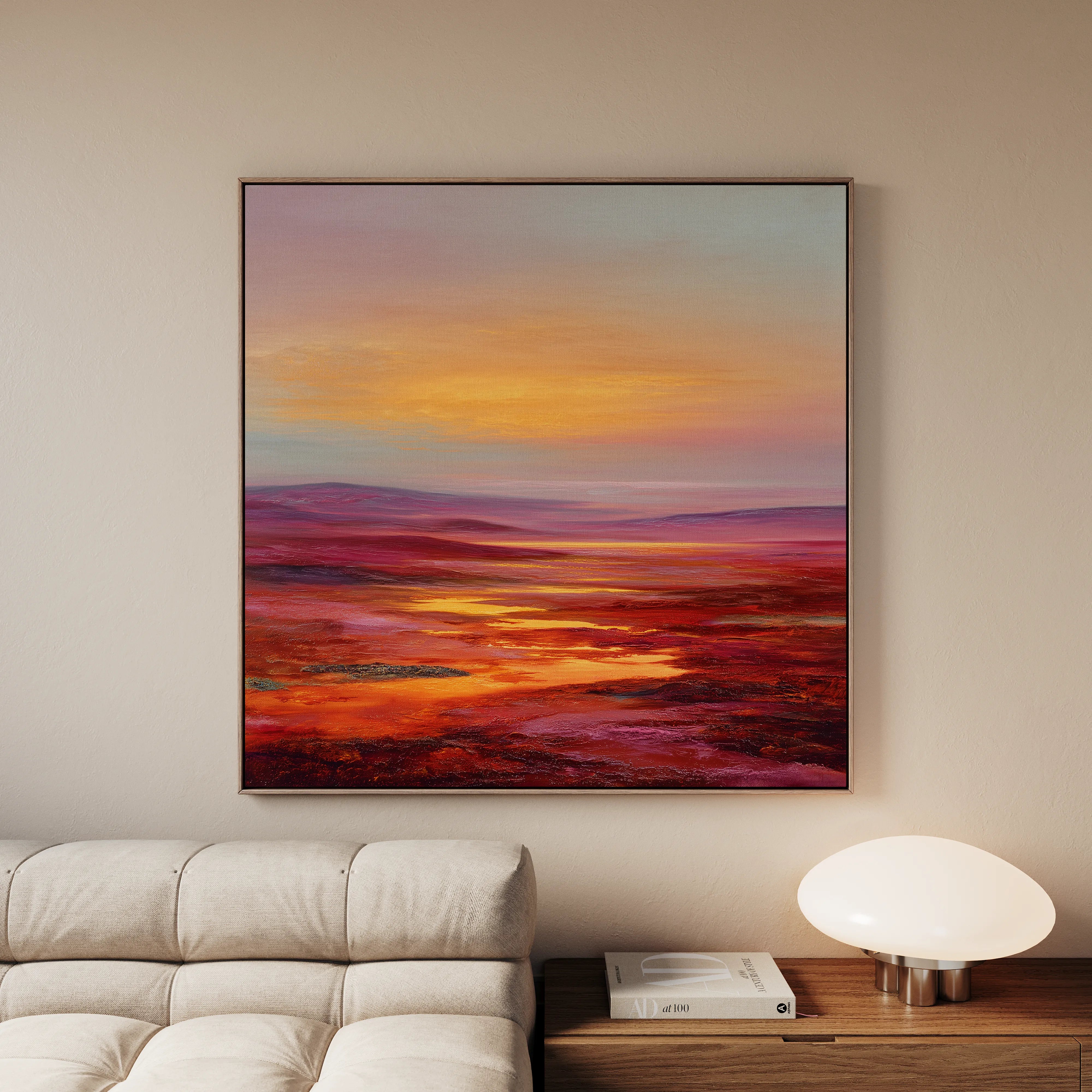 Abstract 1163 Canvas Art 16" x 16" / 40 x 40 cm / Black