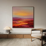 Abstract 1163 Canvas Art 16" x 16" / 40 x 40 cm / Black