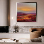 Abstract 1163 Canvas Art 16" x 16" / 40 x 40 cm / Black