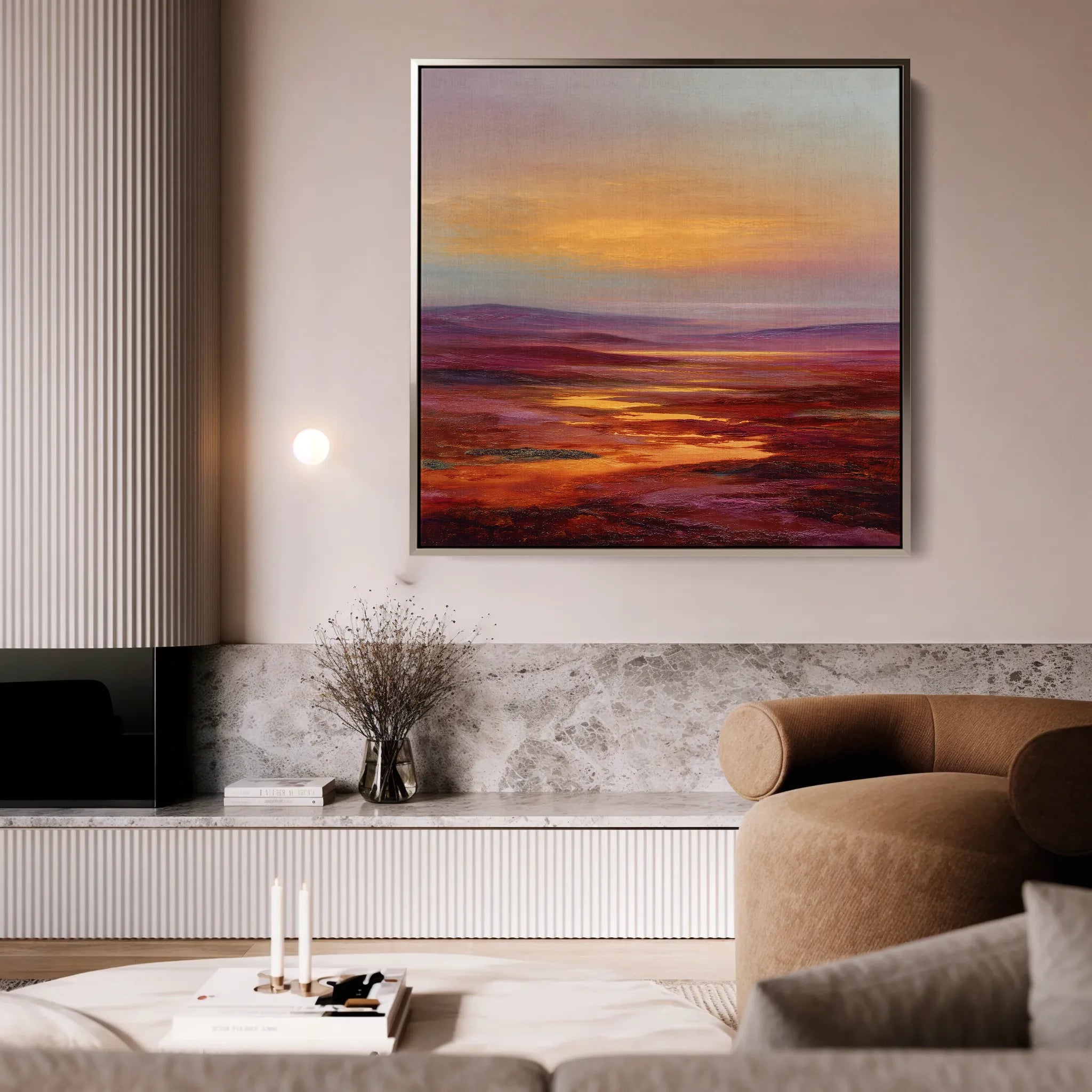 Abstract 1163 Canvas Art 16" x 16" / 40 x 40 cm / Black