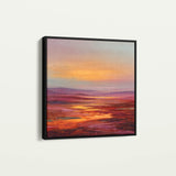Abstract 1163 Canvas Art 16" x 16" / 40 x 40 cm / Black