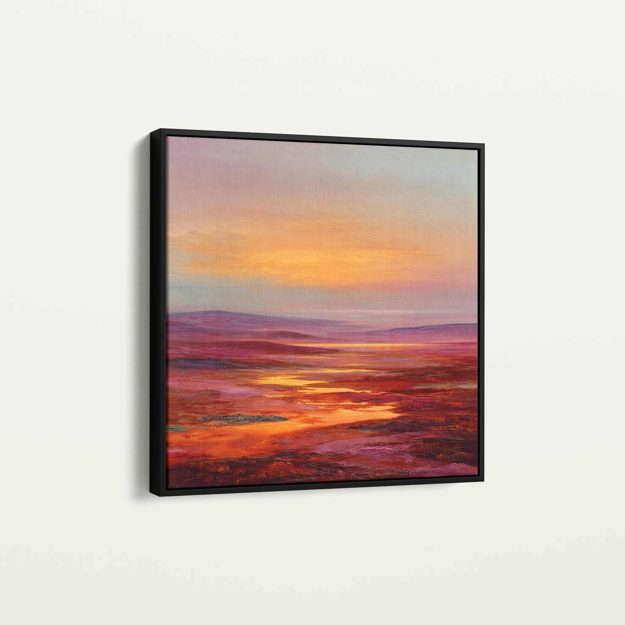 Abstract 1163 Canvas Art 16" x 16" / 40 x 40 cm / Black