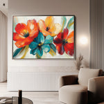 Floral 1163 Canvas Art 18" x 24" / 45 x 60 cm / Black