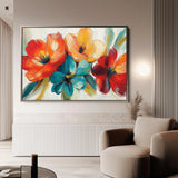 Floral 1163 Canvas Art 18" x 24" / 45 x 60 cm / Black