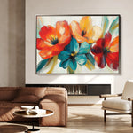 Floral 1163 Canvas Art 18" x 24" / 45 x 60 cm / Black