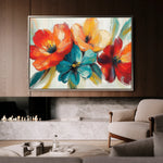 Floral 1163 Canvas Art 18" x 24" / 45 x 60 cm / Black