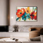 Floral 1163 Canvas Art 18" x 24" / 45 x 60 cm / Black