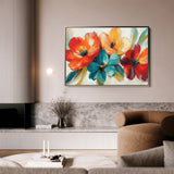 Floral 1163 Canvas Art 18" x 24" / 45 x 60 cm / Black