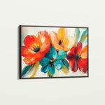 Floral 1163 Canvas Art 18" x 24" / 45 x 60 cm / Black