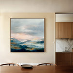 Abstract 1164 Canvas Art 16" x 16" / 40 x 40 cm / Black