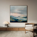 Abstract 1164 Canvas Art 16" x 16" / 40 x 40 cm / Black
