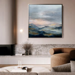 Abstract 1164 Canvas Art 16" x 16" / 40 x 40 cm / Black