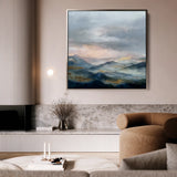 Abstract 1164 Canvas Art 16" x 16" / 40 x 40 cm / Black