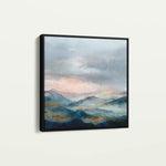 Abstract 1164 Canvas Art 16" x 16" / 40 x 40 cm / Black