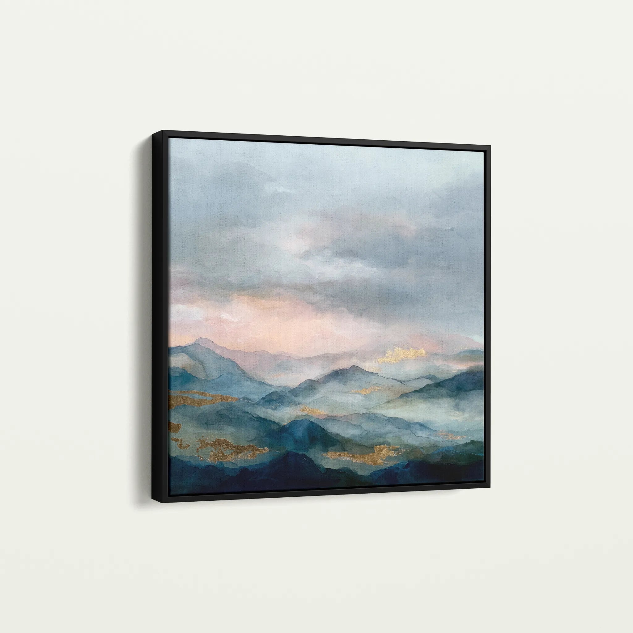 Abstract 1164 Canvas Art 16" x 16" / 40 x 40 cm / Black