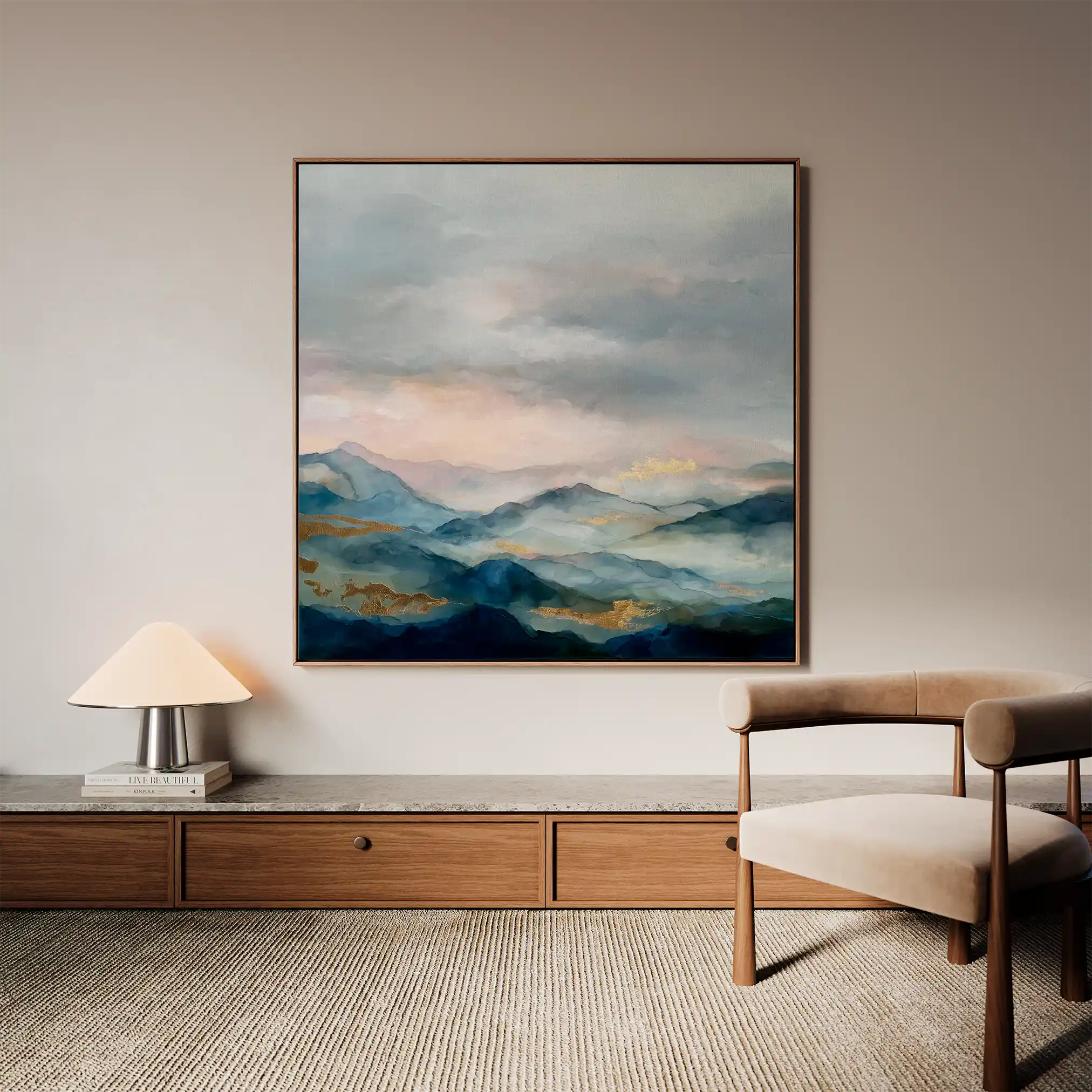 Abstract 1164 Canvas Art 60 x 60 cm / Black