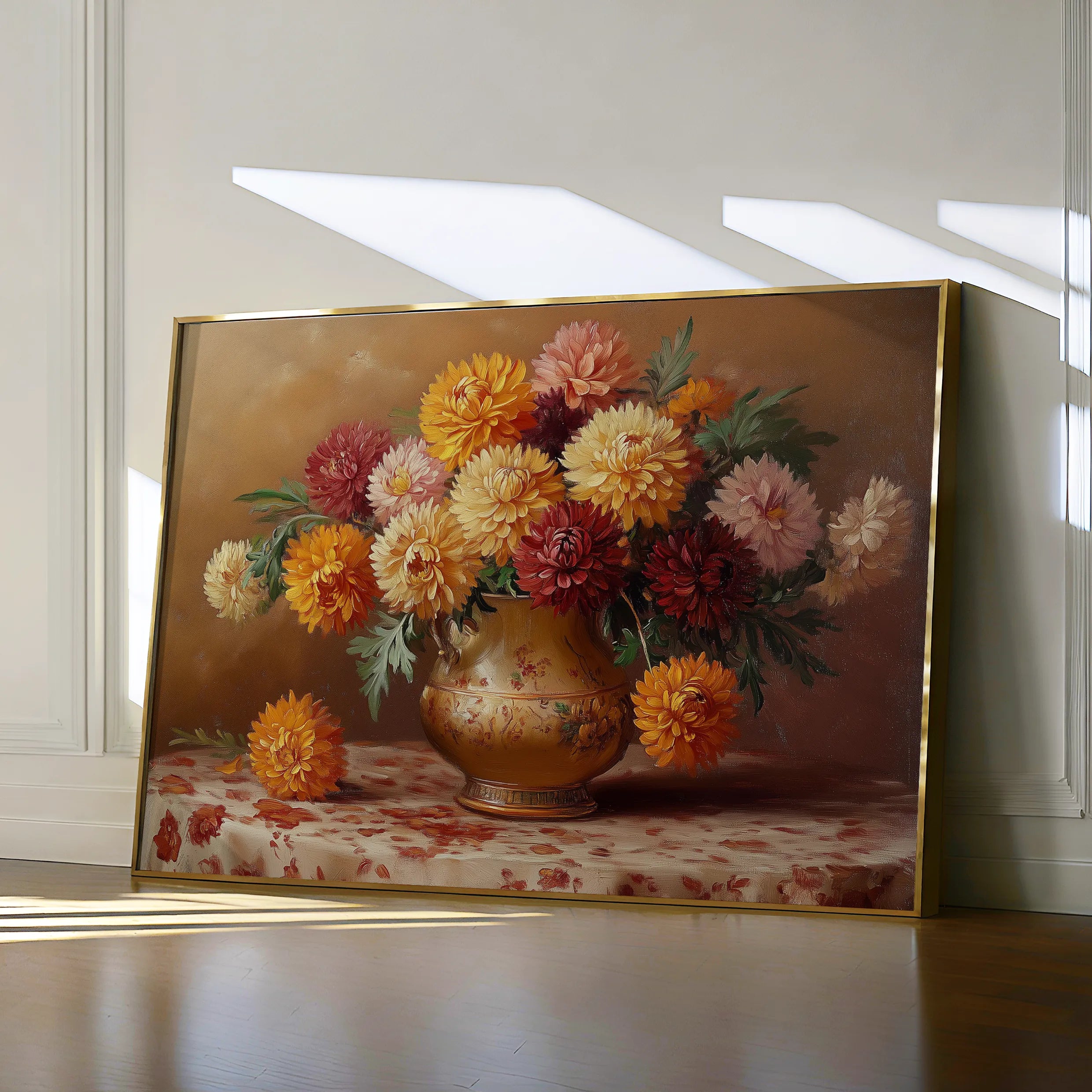 Floral 1164 Canvas Art 18" x 24" / 45 x 60 cm / Black