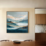 Abstract 1165 Canvas Art 16" x 16" / 40 x 40 cm / Black
