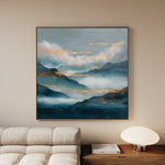 Abstract 1165 Canvas Art 16" x 16" / 40 x 40 cm / Black