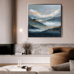 Abstract 1165 Canvas Art 16" x 16" / 40 x 40 cm / Black