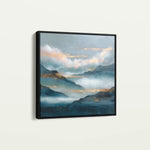 Abstract 1165 Canvas Art 16" x 16" / 40 x 40 cm / Black