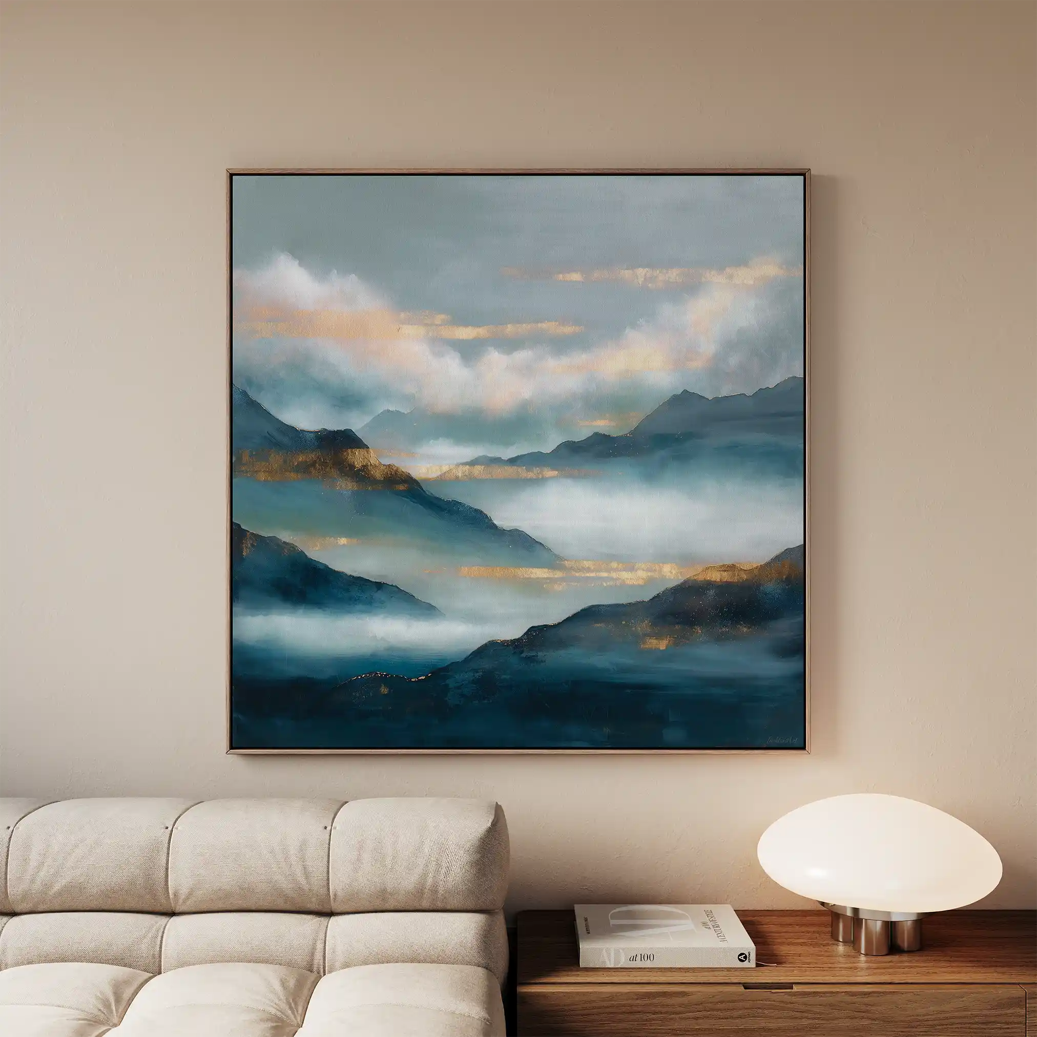 Abstract 1165 Canvas Art 60 x 60 cm / Black