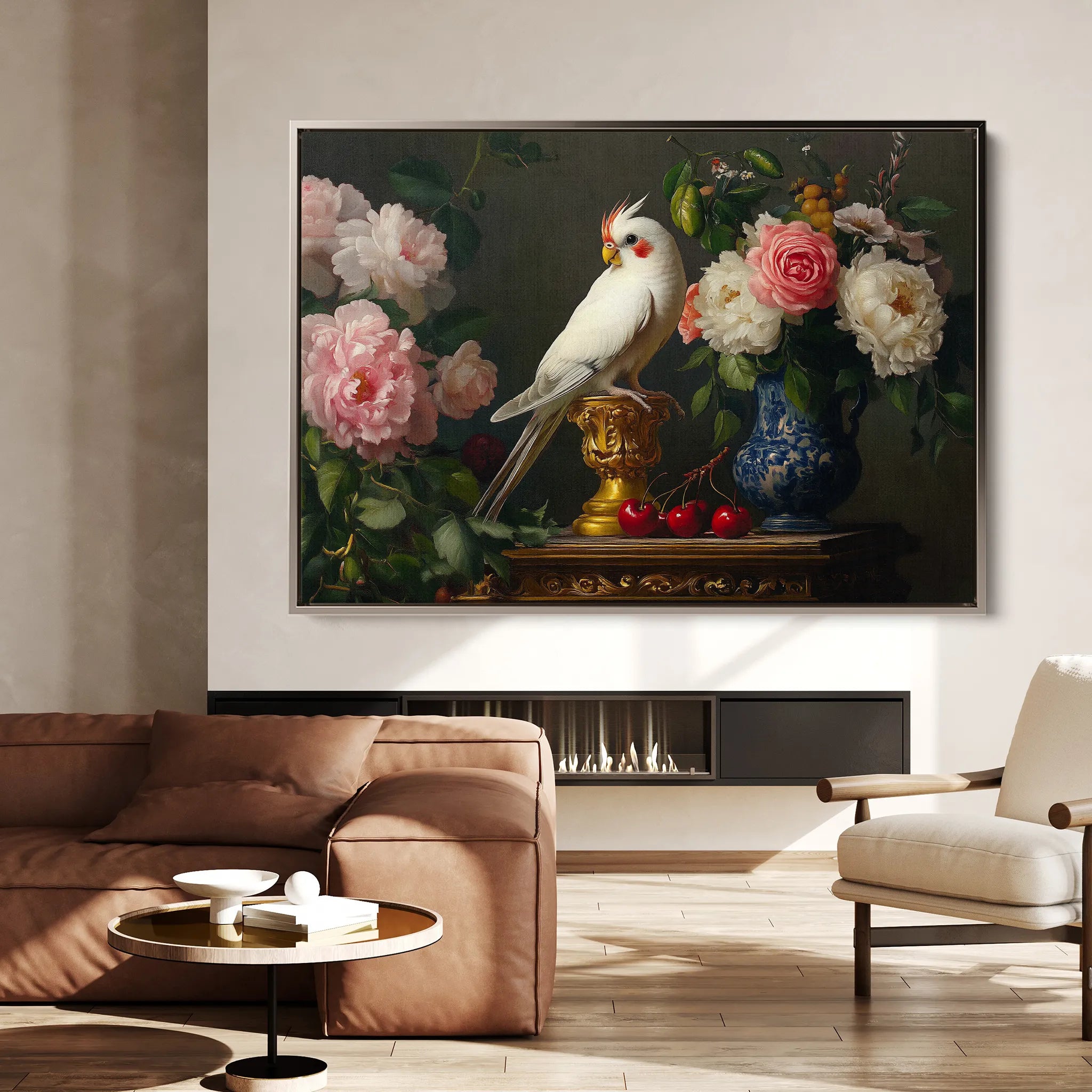 Floral 1165 Canvas Art 18" x 24" / 45 x 60 cm / Black