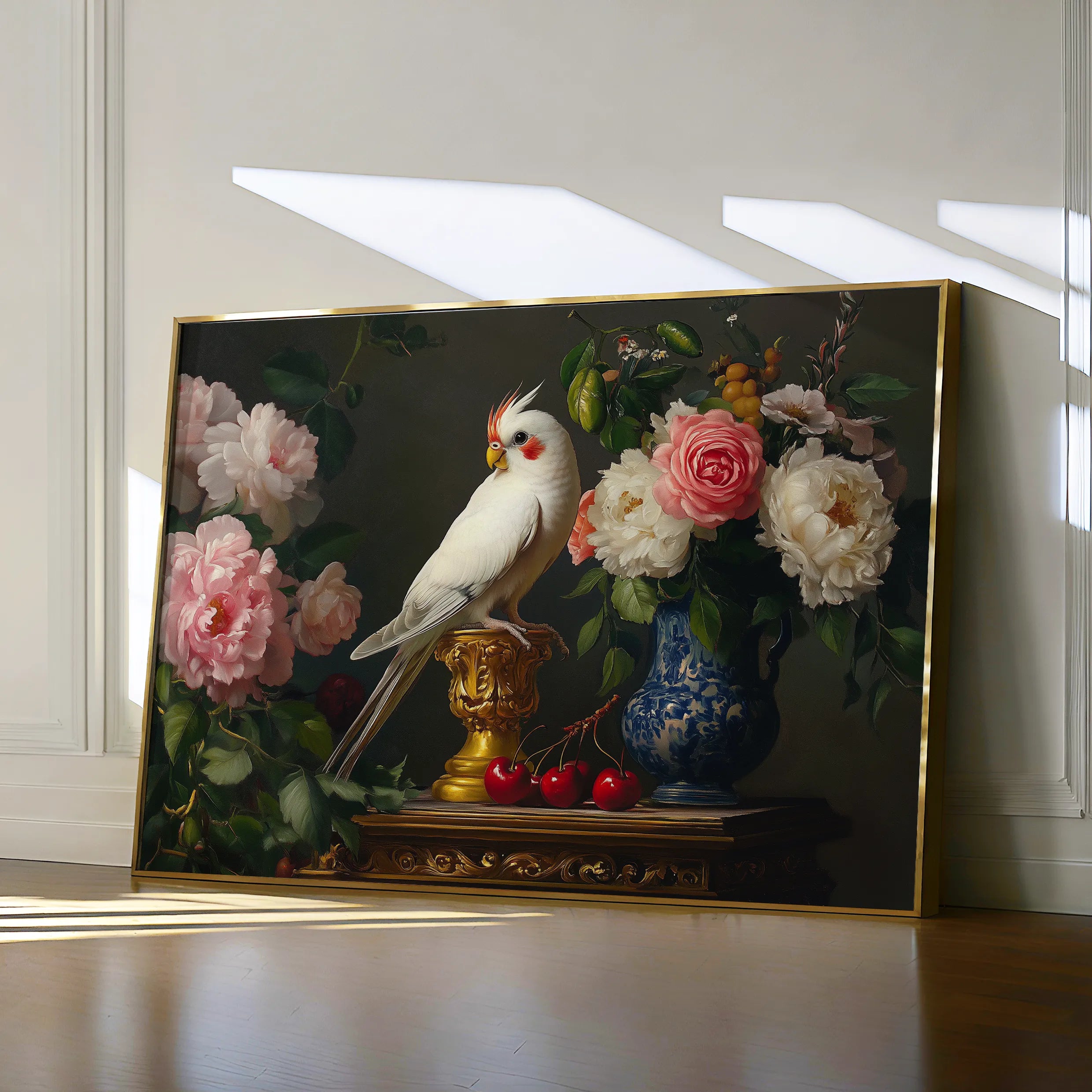 Floral 1165 Canvas Art 18" x 24" / 45 x 60 cm / Black