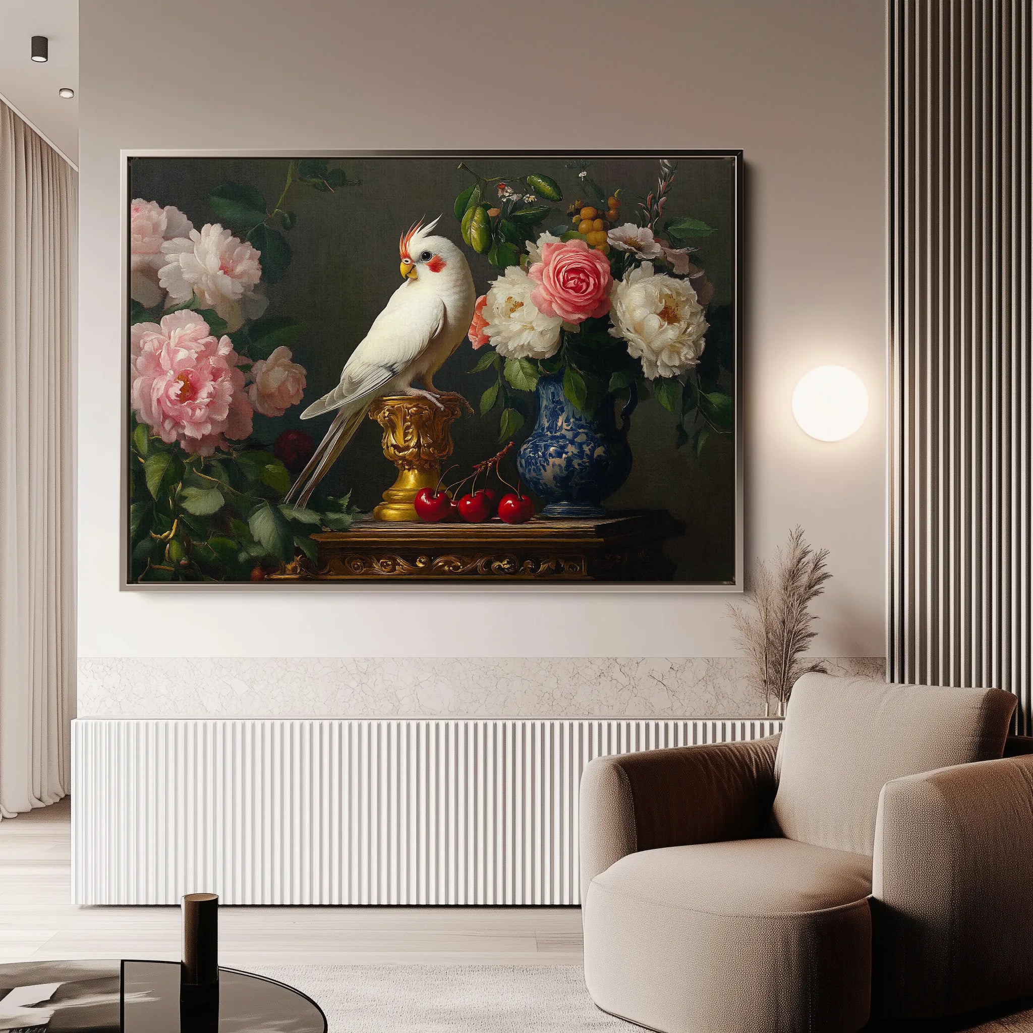 Floral 1165 Canvas Art 18" x 24" / 45 x 60 cm / Black