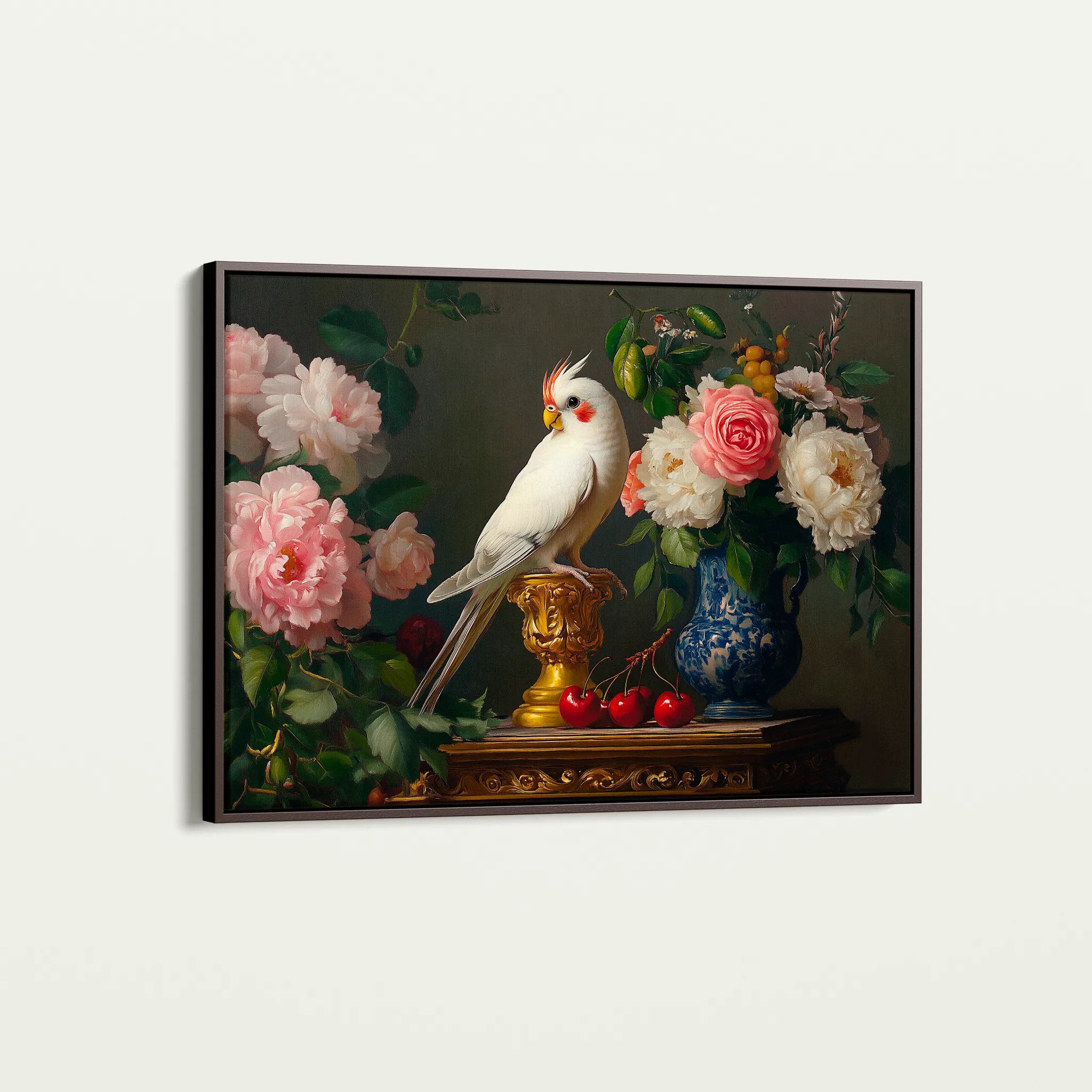 Floral 1165 Canvas Art 18" x 24" / 45 x 60 cm / Black