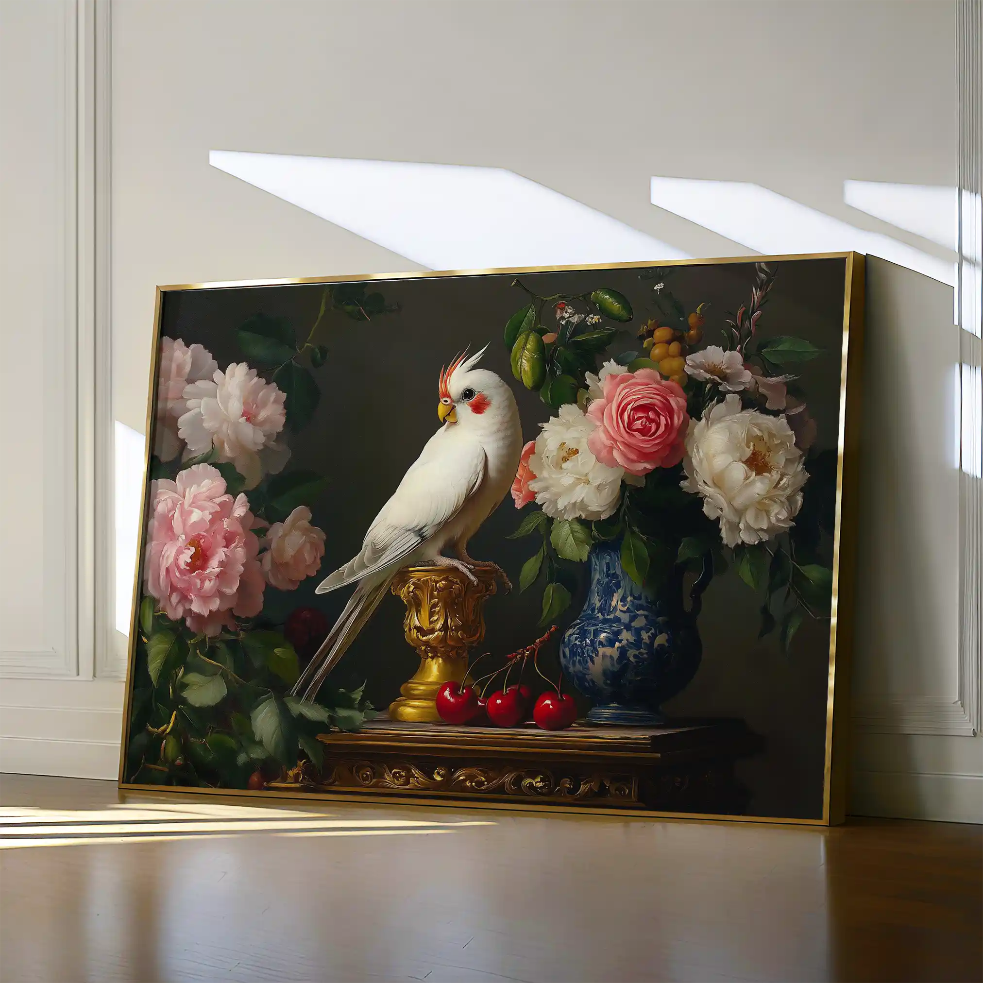 Floral 1165 Canvas Art 60 x 40 cm / Black