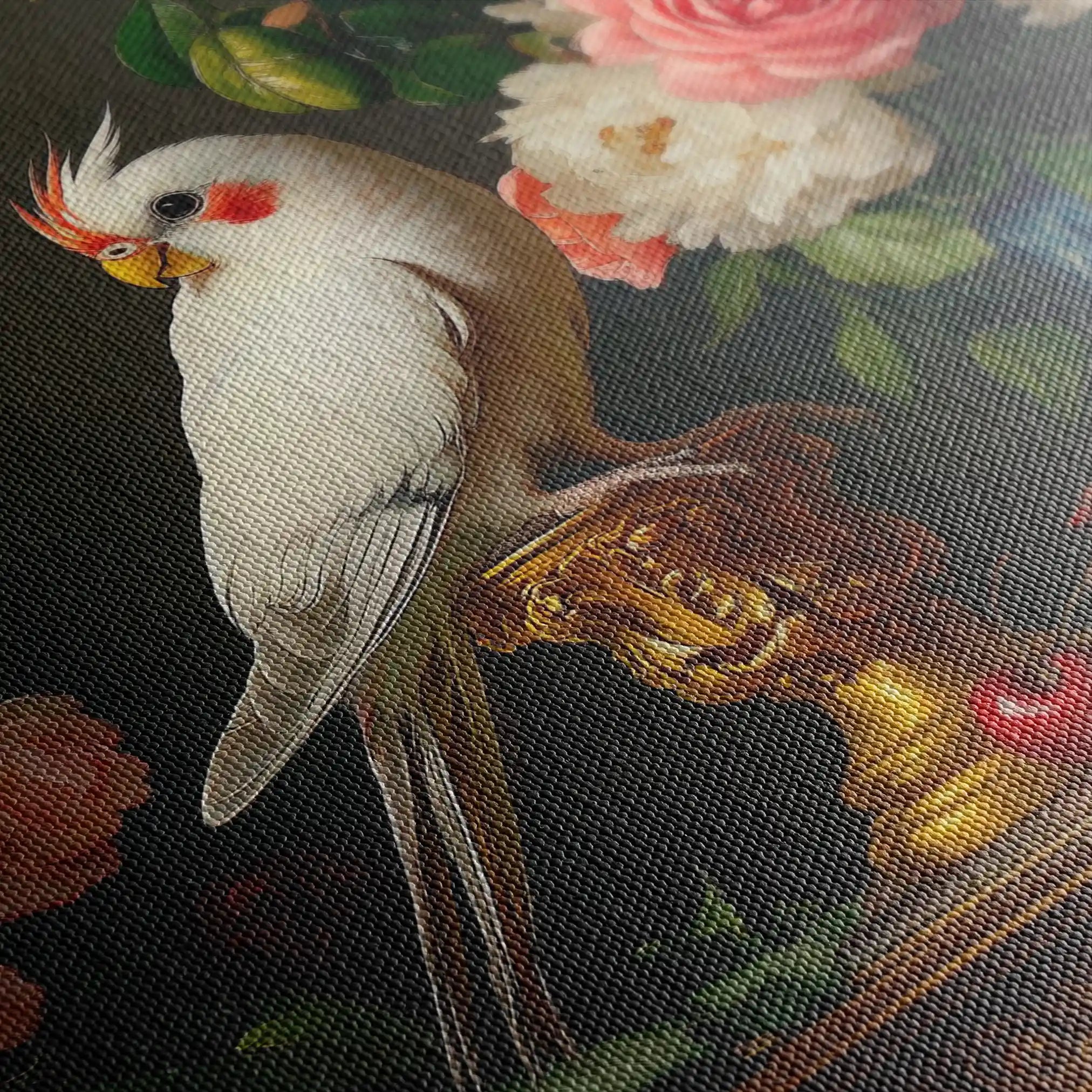 Floral 1165 Canvas Art 60 x 40 cm / Black