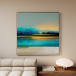 Abstract 1166 Canvas Art 16" x 16" / 40 x 40 cm / Black
