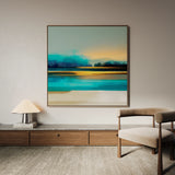 Abstract 1166 Canvas Art 16" x 16" / 40 x 40 cm / Black
